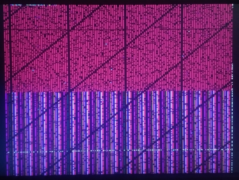 Screenshot of coloured stripes and other patterns